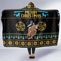 Cowboy Merry Christmas Hooded Blanket