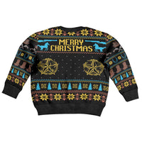 Cowboy Merry Christmas Kid Ugly Christmas Sweater DT04 - Wonder Print Shop