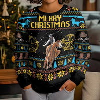 Cowboy Merry Christmas Kid Ugly Christmas Sweater DT04 - Wonder Print Shop