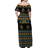 Cowboy Merry Christmas Off Shoulder Maxi Dress DT04 - Wonder Print Shop