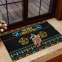 Cowboy Merry Christmas Rubber Doormat DT04 - Wonder Print Shop