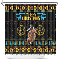 Cowboy Merry Christmas Shower Curtain