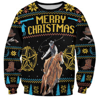 Cowboy Merry Christmas Sweatshirt DT04 - Wonder Print Shop