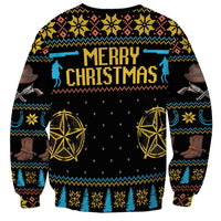 Cowboy Merry Christmas Sweatshirt DT04 - Wonder Print Shop