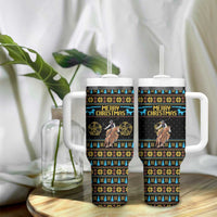Cowboy Merry Christmas Tumbler With Handle DT04 - Wonder Print Shop