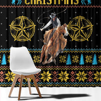 Cowboy Merry Christmas Window Curtain DT04 - Wonder Print Shop