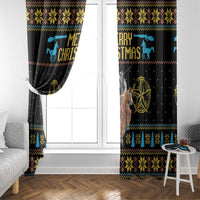 Cowboy Merry Christmas Window Curtain DT04 - Wonder Print Shop
