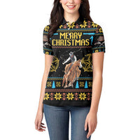 Cowboy Merry Christmas Women Polo Shirt DT04 - Wonder Print Shop