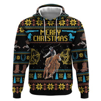 Cowboy Merry Christmas Zip Hoodie DT04 - Wonder Print Shop