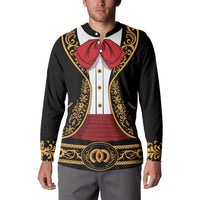Mexican Charro Suit Button Sweatshirt 2025 Cinco De Mayo Costume