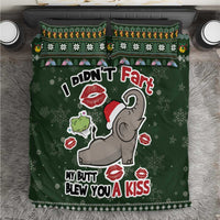 Elephant I Didnt Fart My Butt Blew You A Kiss Bedding Set Elephant Christmas DT04 - Wonder Print Shop