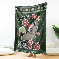 Elephant I Didnt Fart My Butt Blew You A Kiss Blanket Elephant Christmas