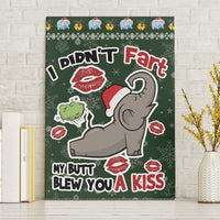 Elephant I Didnt Fart My Butt Blew You A Kiss Canvas Wall Art Elephant Christmas DT04 - Wonder Print Shop