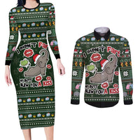 Elephant I Didnt Fart My Butt Blew You A Kiss Couples Matching Long Sleeve Bodycon Dress and Long Sleeve Button Shirt Elephant Christmas DT04 - Wonder Print Shop