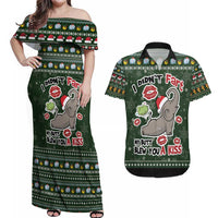 Elephant I Didnt Fart My Butt Blew You A Kiss Couples Matching Off Shoulder Maxi Dress and Hawaiian Shirt Elephant Christmas DT04 - Wonder Print Shop