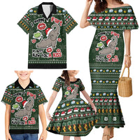 Elephant I Didnt Fart My Butt Blew You A Kiss Family Matching Mermaid Dress and Hawaiian Shirt Elephant Christmas DT04 - Wonder Print Shop