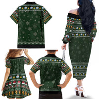 Elephant I Didnt Fart My Butt Blew You A Kiss Family Matching Off The Shoulder Long Sleeve Dress and Hawaiian Shirt Elephant Christmas DT04 - Wonder Print Shop