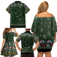 Elephant I Didnt Fart My Butt Blew You A Kiss Family Matching Off Shoulder Short Dress and Hawaiian Shirt Elephant Christmas DT04 - Wonder Print Shop