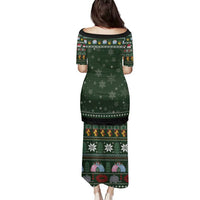 Elephant I Didnt Fart My Butt Blew You A Kiss Family Matching Puletasi and Hawaiian Shirt Elephant Christmas DT04 - Wonder Print Shop