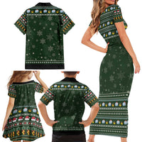 Elephant I Didnt Fart My Butt Blew You A Kiss Family Matching Short Sleeve Bodycon Dress and Hawaiian Shirt Elephant Christmas DT04 - Wonder Print Shop