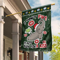 Elephant I Didnt Fart My Butt Blew You A Kiss Garden Flag Elephant Christmas DT04 - Wonder Print Shop