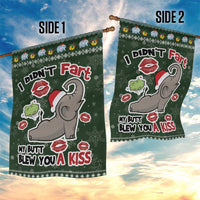 Elephant I Didnt Fart My Butt Blew You A Kiss Garden Flag Elephant Christmas DT04 - Wonder Print Shop