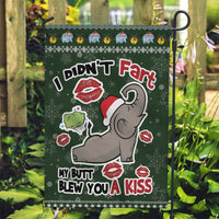 Elephant I Didnt Fart My Butt Blew You A Kiss Garden Flag Elephant Christmas DT04 - Wonder Print Shop