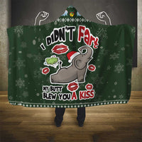 Elephant I Didnt Fart My Butt Blew You A Kiss Hooded Blanket Elephant Christmas