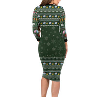 Elephant I Didnt Fart My Butt Blew You A Kiss Long Sleeve Bodycon Dress Elephant Christmas DT04 - Wonder Print Shop