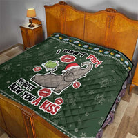 Elephant I Didnt Fart My Butt Blew You A Kiss Quilt Elephant Christmas DT04 - Wonder Print Shop