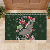 Elephant I Didnt Fart My Butt Blew You A Kiss Rubber Doormat Elephant Christmas DT04 - Wonder Print Shop