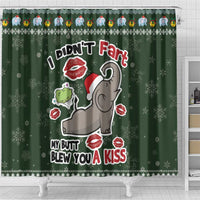 Elephant I Didnt Fart My Butt Blew You A Kiss Shower Curtain Elephant Christmas