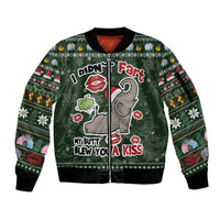Elephant I Didnt Fart My Butt Blew You A Kiss Sleeve Zip Bomber Jacket Elephant Christmas DT04 - Wonder Print Shop