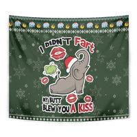 Elephant I Didnt Fart My Butt Blew You A Kiss Tapestry Elephant Christmas DT04 - Wonder Print Shop