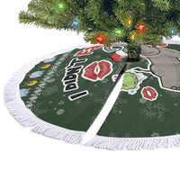 Elephant I Didnt Fart My Butt Blew You A Kiss Tree Skirt Elephant Christmas DT04 - Wonder Print Shop