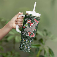 Elephant I Didnt Fart My Butt Blew You A Kiss Tumbler With Handle Elephant Christmas DT04 - Wonder Print Shop