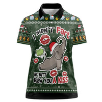 Elephant I Didnt Fart My Butt Blew You A Kiss Women Polo Shirt Elephant Christmas DT04 - Wonder Print Shop