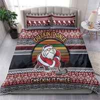 Hockey Checking It Once Checking It Twice Bedding Set Santa Playing Ice Hockey Christmas DT04 - Wonder Print Shop