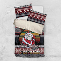 Hockey Checking It Once Checking It Twice Bedding Set Santa Playing Ice Hockey Christmas DT04 - Wonder Print Shop