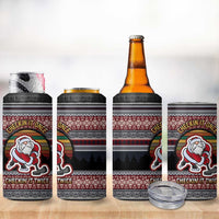 Hockey Checking It Once Checking It Twice 4 in 1 Can Cooler Tumbler Santa Playing Ice Hockey Christmas DT04 - Wonder Print Shop