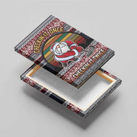 Hockey Checking It Once Checking It Twice Canvas Wall Art Santa Playing Ice Hockey Christmas DT04 - Wonder Print Shop