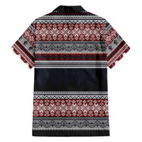 Hockey Checking It Once Checking It Twice Family Matching Off The Shoulder Long Sleeve Dress and Hawaiian Shirt Santa Playing Ice Hockey Christmas DT04 - Wonder Print Shop