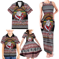 Hockey Checking It Once Checking It Twice Family Matching Tank Maxi Dress and Hawaiian Shirt Santa Playing Ice Hockey Christmas DT04 - Wonder Print Shop