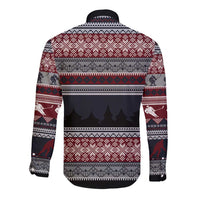 Hockey Checking It Once Checking It Twice Long Sleeve Button Shirt Santa Playing Ice Hockey Christmas DT04 - Wonder Print Shop