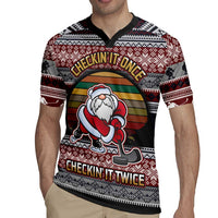 Hockey Checking It Once Checking It Twice Rugby Jersey Santa Playing Ice Hockey Christmas DT04 - Wonder Print Shop