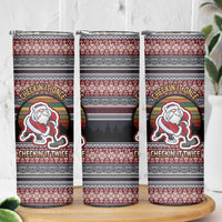 Hockey Checking It Once Checking It Twice Skinny Tumbler Santa Playing Ice Hockey Christmas DT04 - Wonder Print Shop