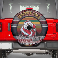 Hockey Checking It Once Checking It Twice Spare Tire Cover Santa Playing Ice Hockey Christmas DT04 - Wonder Print Shop