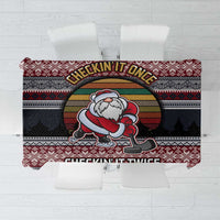 Hockey Checking It Once Checking It Twice Tablecloth Santa Playing Ice Hockey Christmas DT04 - Wonder Print Shop
