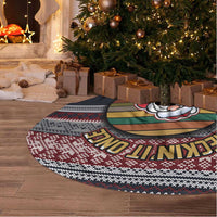 Hockey Checking It Once Checking It Twice Tree Skirt Santa Playing Ice Hockey Christmas DT04 - Wonder Print Shop