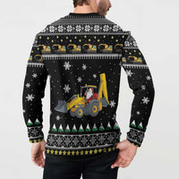 Im Digging Christmas Button Sweatshirt Tractor Santa Claus DT04 - Wonder Print Shop